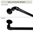 thumbnail image 2 of Rod Desyne 1 inch Blackout 48-84 inch-Black Single Curtain Rod Set, 2 of 4