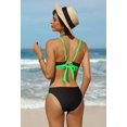 thumbnail image 5 of Charmo Women Triangle Bikini Set Self-tied Back Bathing Suits High Cut 2 Piece Swimsuits, 5 of 5
