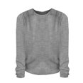 thumbnail image 5 of WTXUE T-Shirts à Manches Longues, Chandails à Col Rond pour Femmes Automne Hiver Décontractés à Rayures T-Shirt Haut Rayé Hauts Décontractés pour Femmes Gris/à Rayures m, 5 of 5