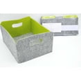 thumbnail image 3 of Ruiboury Multi Storage Baskets Organizer For Cables Toys Collapsible For Easy Gray+green 30x24x15cm 1Set, 3 of 6