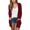 thumbnail image 1 of Cardigan à Manches Longues pour Femmes Tombant Cardigan Ouvert devant avec Poches Casual Duster Pull Cardigan Léger, 1 of 7
