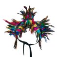 thumbnail image 2 of Fortune Cape Gothique à Plumes pour Femmes Halloween Cosplay Fête Châle à Lacets Boléro, 2 of 8