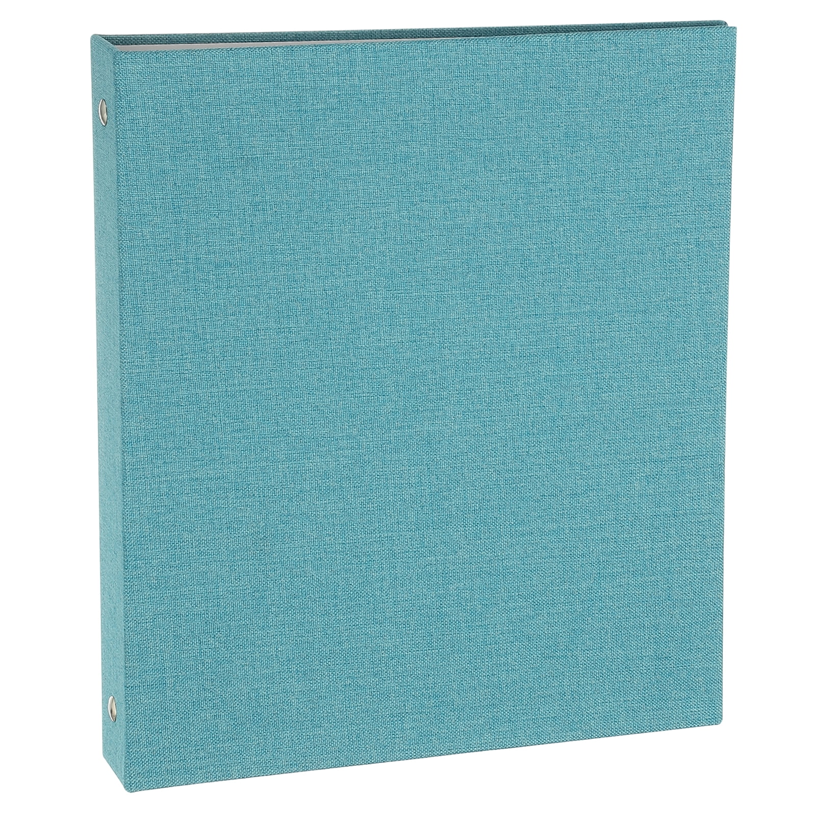 Uxcell 3 Ring Binder, A5 Size Flexible Round Binder Big Capacity Linen Planner Binder for Business Home Classroom, Sky Blue