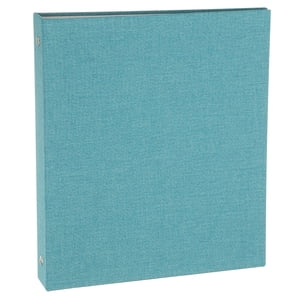Uxcell 3 Ring Binder, A5 Size Flexible Round Binder Big Capacity Linen Planner Binder for Business Home Classroom, Sky Blue
