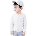 thumbnail image 2 of LSLJS Toddler Baby Boy Girl Fleece Pullover Sweatshirt Solid Color Crewneck Blouse Shirt Tops Warm Fall Winter Clothes, 2 of 4