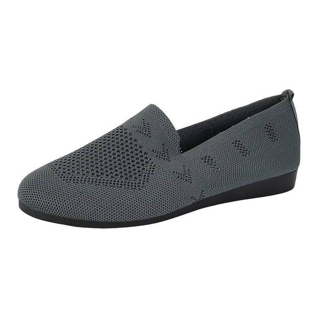 HBFAGFB Chaussures Décontractées pour Femmes Confortables et Simples à Semelle Plate à Enfiler Femmes Gris Foncé Taille 41