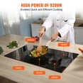 thumbnail image 3 of KFFKFF Induction Cooktop, 5 Heating Elements, 30'' Electric Stove, Integrated Magnetic Cooktop 9200W, 9 Heat Settings, LED Touch Display with Child Safety Lock & Overheat Protection, 3 of 9