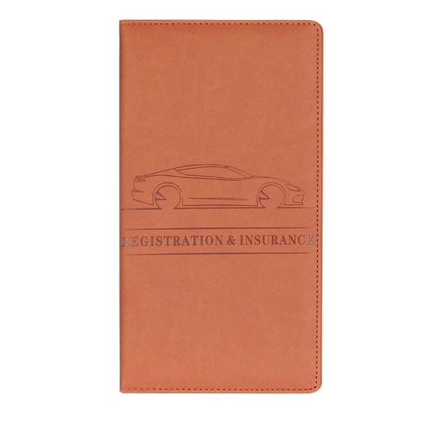 TACILIP Clip pour Carte d'Immatriculation de Voiture, Protection de Fichier d'Information d'Assurance Automobile, Clip de Protection, Sac de Rangement pour Carte d'Affaires de Voiture, Cuir Synthétique, Permis de Conduire, Identité, Cadeaux de Pendaison de Crémaillère