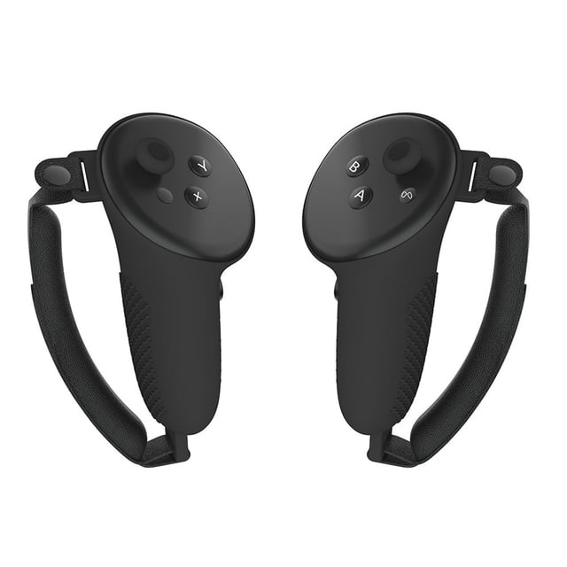 Maytalsory 2pcs/set Adjustable And Secure Fit Controller Grip Cover For Meta Quest 3 Premium Silica Gel Black