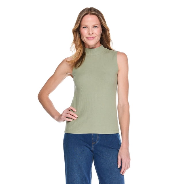 Iyla Women'S Mock-Neck Rib Top