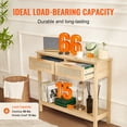 thumbnail image 4 of VEVOR Table Console en Rotin avec 2 Tiroirs de Rangement Porte Coulissante en Rotin Naturel, 4 of 9