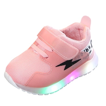 BOBOGOJP Cadeaux pour Bébé Garçon Enfants Filles Garçons Espadrilles à DEL Lumineuses Chaussures de Sport Rose 3,5 Ans