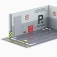 thumbnail image 5 of Car Model Diorama Parking Scenery 1/24 DIY for Model Home Collection Table Decoration Car Car Model Lovers A, 5 of 5