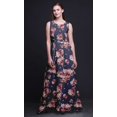 thumbnail image 3 of Bimba Floral Ladies Round Neck Sleeveless Long Tank Casual Maxi PrintDress-Large, 3 of 5