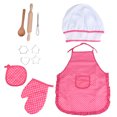 thumbnail image 1 of Kids Cooking And Baking Set - 11pcs Kitchen Costume Role Play Kits, Apron, Hat, 1 of 9