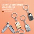 thumbnail image 4 of Folding Box Nail Clippers, Cat Pattern Stainless Steel Mini Nail Cutter with Keyring, Flip Open Finish Mini Size Folding Box Nail Clippers, Cute Nail Clippers That Can Be Carried Around K2K1, 4 of 7