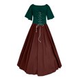 thumbnail image 3 of UPPADA Robes de Foire Renaissance pour Femmes, Robes Médiévales Irlandaises Traditionnelles Grande Taille, Robe à Volants, Corset, Robe Rétro de Cosplay, 3 of 5