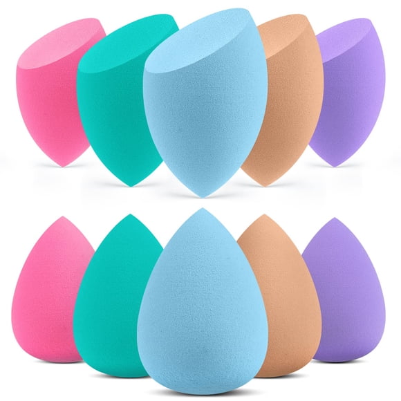 InnoGear Makeup Sponge 10 Pcs Makeup Sponges Blender Set Beauty Cosmetic Foundation Blending Applicator Puff Flawless for Liquid Cream Powder (Multicolor 1)