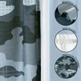 thumbnail image 3 of Your Zone 4 Piece Window Curtains Panel Set, 27.5" x 84" Gray Camo, 3 of 5