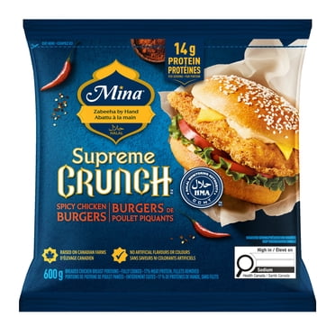 Mina Burgers de poulet piquants halal Supreme CrunchMC 600 g