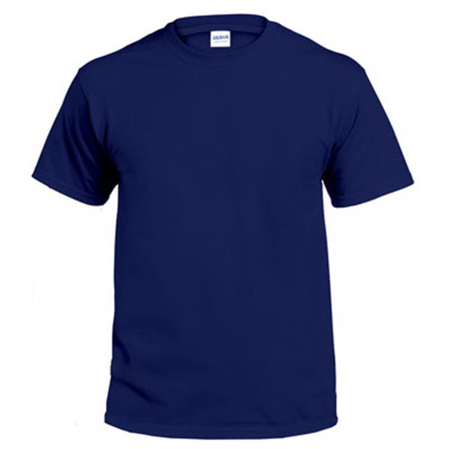 Gildan G2000NVY-L Adult Short Sleeve Non-Pocket Tee Shirt, Navy - Large
