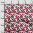thumbnail image 2 of oneOone Tissu Polyester Spandex Rouge Floral Diy Couture Tissu Imprimé Tissu au Mètre 56 Pouces de Large, 2 of 4