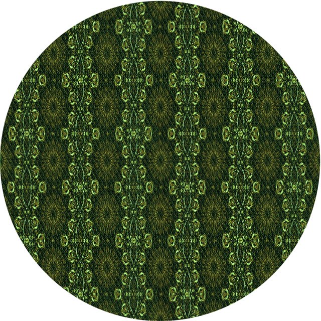 Ahgly Company Tapis de Zone Ronds d'Intérieur Lavables à la Machine, Transitionnels, Noir Nuit, 7 Pieds Rond