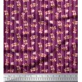 thumbnail image 1 of Soimoi Rayon Fabric Stripe & Magnolia Floral Decor Fabric Printed Yard 56 Inch Wide, 1 of 3