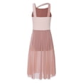 thumbnail image 4 of RUNQHUI Robe de Danse Lyrique Sans Manches pour Filles, Justaucorps Color Block pour Fête, Marron Clair 8, 4 of 8