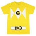 thumbnail image 1 of Power Rangers Men's Costume Short Sleeve Yellow T-Shirt (Medium), 1 of 1