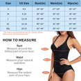 thumbnail image 3 of Women's One Piece Swimsuits Ruched Tommy Control Swimwear V Neck Sexy Back Crossover Swimming Bathing Suits, 3 of 7