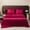 Burgundy, variant on Czzoypi Solid Color Satin Bed Sheet, Luxurious Silk-Like Washable Bedding, Easy Care Wrinkle-Resistant Queen Size Fitted Sheet for Hotel Comfort, Dark Green