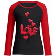 thumbnail image 3 of Meichang Chandail de la Saint-Valentin pour Femme, Mignon, Imprimé de Cœur d'Amour, Chandail à Enfiler, Hauts pour Femmes, Manches Longues, Col Rond, Chandails à Enfiler de la Saint-Valentin, 3 of 3