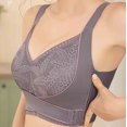 thumbnail image 5 of Women's Bralettes Full-Coverage Bra Feature V-Neck Sport Bra Style W-844 Gray 3XL, 5 of 5