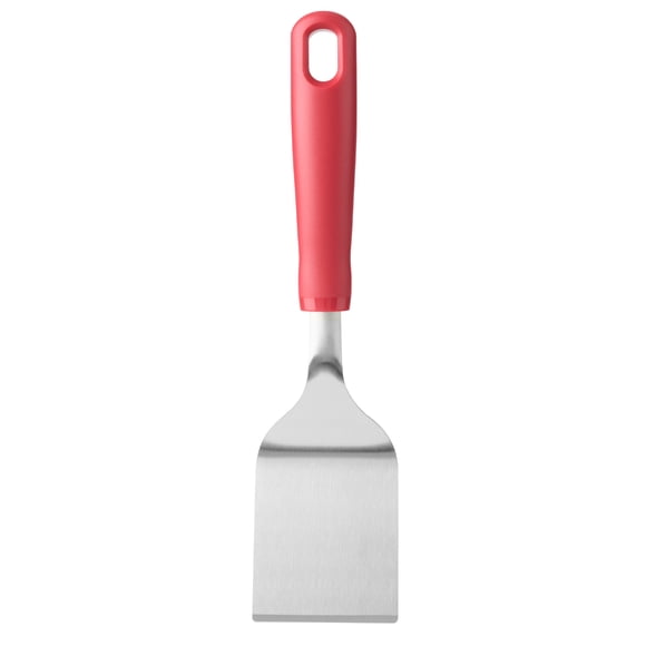 Holiday Time Stainless Steel Dessert & Brownie Serving Spatula, Red