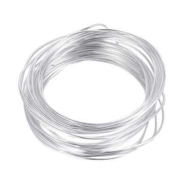 1 Pce Fil d'Aluminium Bricolage Fil Métallique Flexible pour Artisanat Fabrication de Fil Poupées Fabrication de Squelettes Outils de Sculpture en Fil Fil de Moule Fil d'Aluminium Antirouille Taille 2 Argent