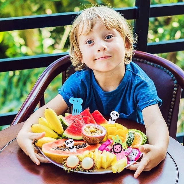 Yhmxh Kitchen Gadgets Dinnerware Set Forks Set Cute Mini Bento Zoo Mini Forks Set Children's Fruit Fork Kitchen Accessories Flatware Set for Party Dinner Festive