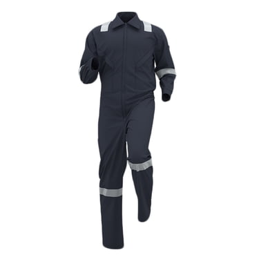 Men's Work Coveralls, Zip-Front Utility Jumpsuit with Multiple Pockets, Long Sleeve Durable Coveralls for Men, Blue