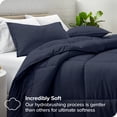 thumbnail image 2 of Bare Home Goose Down Alternative Comforter Set - 3 Piece Set - Oversized King, Midnight Blue, 2 of 7