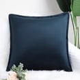 thumbnail image 4 of PiccoCasa Soft Velvet Throw Pillow Covers, Solid Cushion Covers Navy 16"x16", 4 of 7