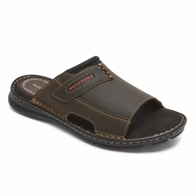 Rockport Sandale en Cuir DARWYN SLIDE 2 BROWN II pour Homme