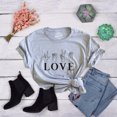 thumbnail image 3 of Womens Love Sign Language T Shirt Cute ASL Valentine's Day Tee (Heather Grey) - XXL, 3 of 4