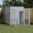 thumbnail image 1 of vidaXL Chicken Cage with Run Light Grey 165x251x181 cm Galvanised Steel, 1 of 3