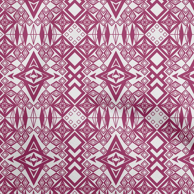 oneOone Rayon Dark Magenta Fabric Ikat Craft Projects Decor Fabric Printed By The Yard 56 Inch Wide