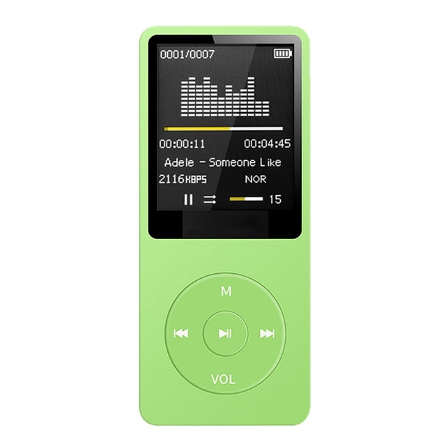 stanreset MP3 Player Record Digital Display Screen Portable Lossless Players Portable Sport Running Walking Equipment with Micrphone Green