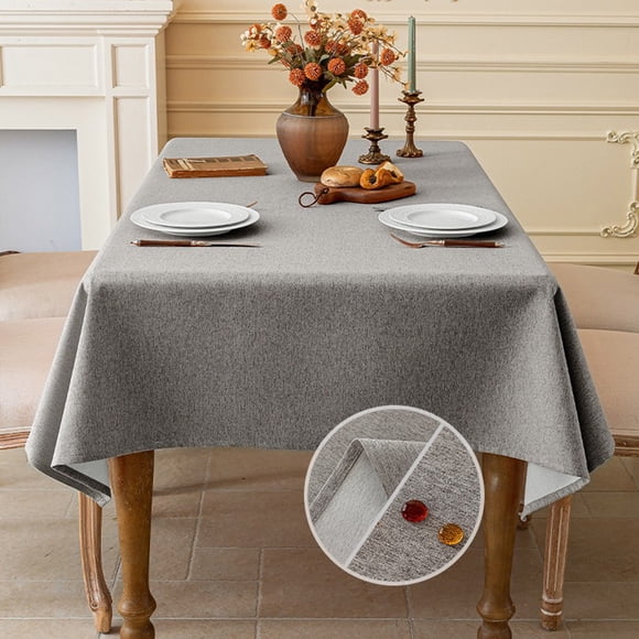 Scandinavian Table Cover Napkin Waterproof Oilproof Tablecloth Table Mat Solid Color Imitation Linen Tablecloths