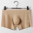 thumbnail image 1 of RXIRUCGD Mens Underwear Men's Solid Color Ice Silk Seamless One Piece Boxer Briefs, 1 of 3