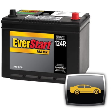 EverStart Auto MAXX-124RN, 12 Volt, Car Battery, Group Size 124R, 700 CCA
