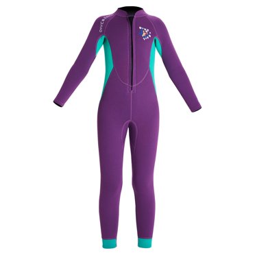 Combinaison Isothermique pour Filles 2,5 mm en Néoprène à Manches Longues, Combinaison de Plongée Complète pour Plage et Piscine