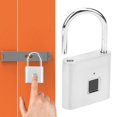thumbnail image 4 of Zinc Alloy Padlock Electronic Padlock Smart Fingerprint Padlock, USB Rechargeable Keyless Padlock, Cabinet for Backpack Silver,Black, 4 of 7